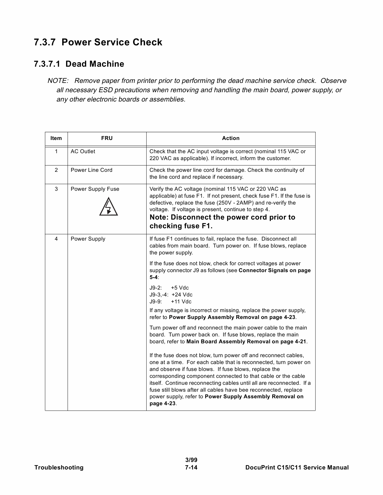 Xerox DocuPrint C11 C15 Parts List and Service Manual-6